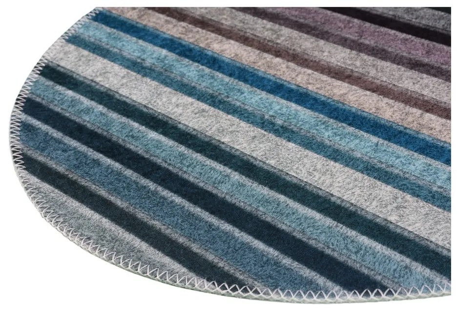 Kék-szürke mosható kerek szőnyeg ø 80 cm – Vitaus