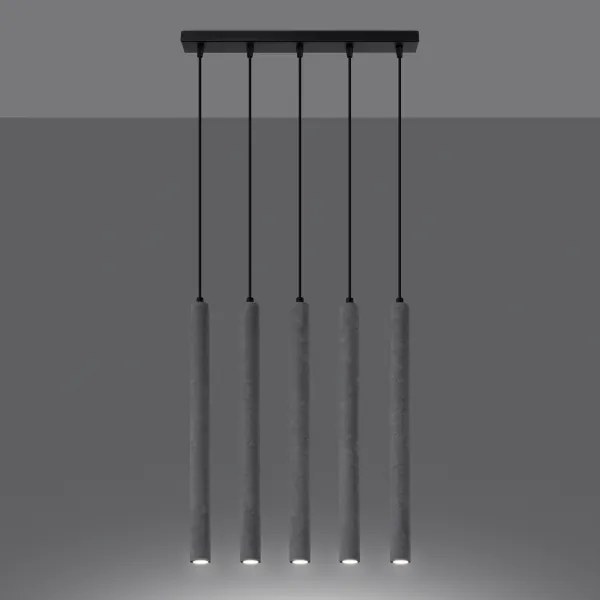 Sollux SL.1274 - Csillár zsinóron PASTELO 5xG9/8W/230V beton