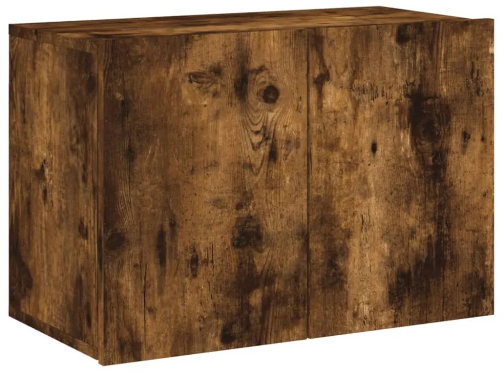 füstös tölgy színű falra szerelhető TV-szekrény 60 x 30 x 41 cm