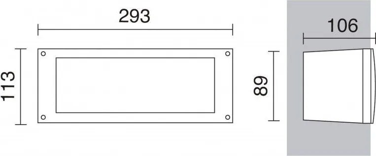 Novolux DEVON 084A-G31X2A-01 Beépíthető lépcsőházi lámpa 2x3W/GX53 350LM IP66
