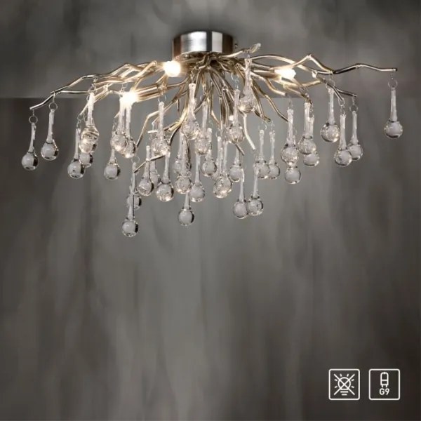 Paul Neuhaus 8090-55 - Felületre szerelhető csillár  ICICLE 4xG9/40W/230V 30x60 cm króm