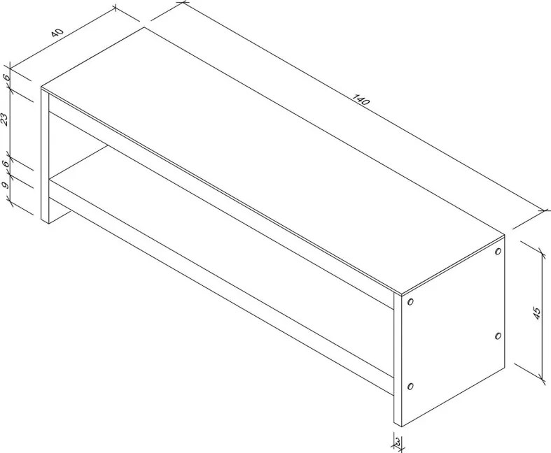 TV-állvány, 140 cm – TV301