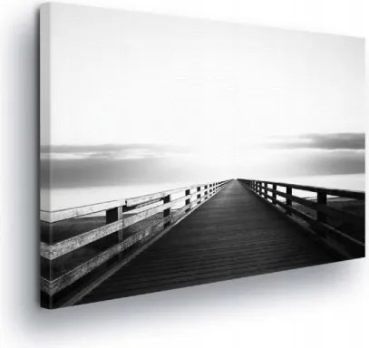 Vászonkép 60x40 Móló híd óceán tenger víz ég horizont nyugalom minimalizmus