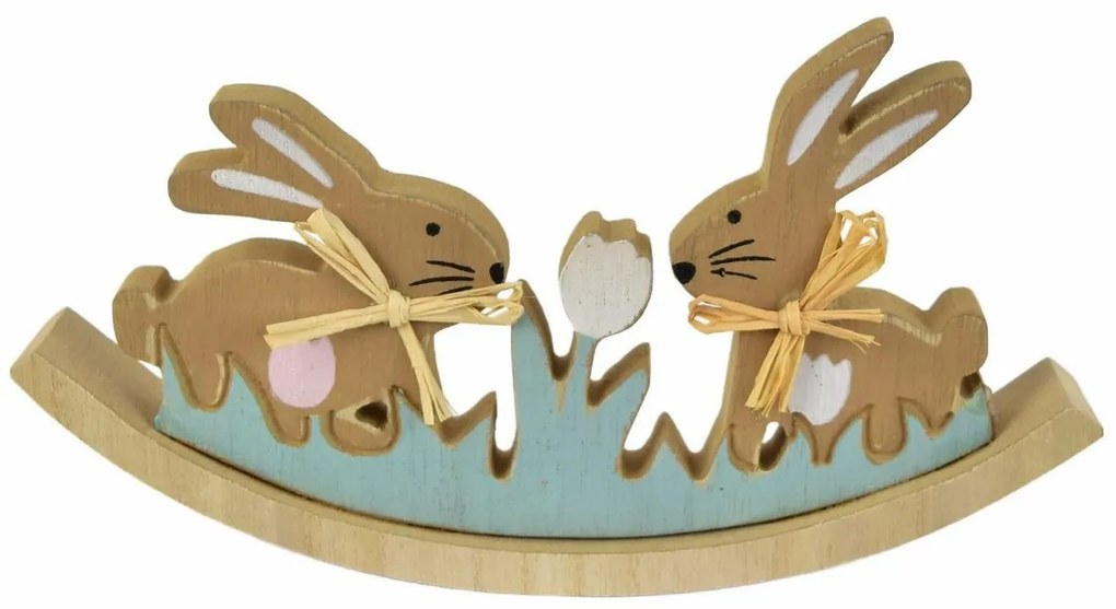 Hinta nyuszikkal húsvéti dekoráció, 23 x 11 x 3 cm