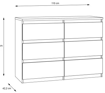 MAO fiókos komód, artisan tölgy