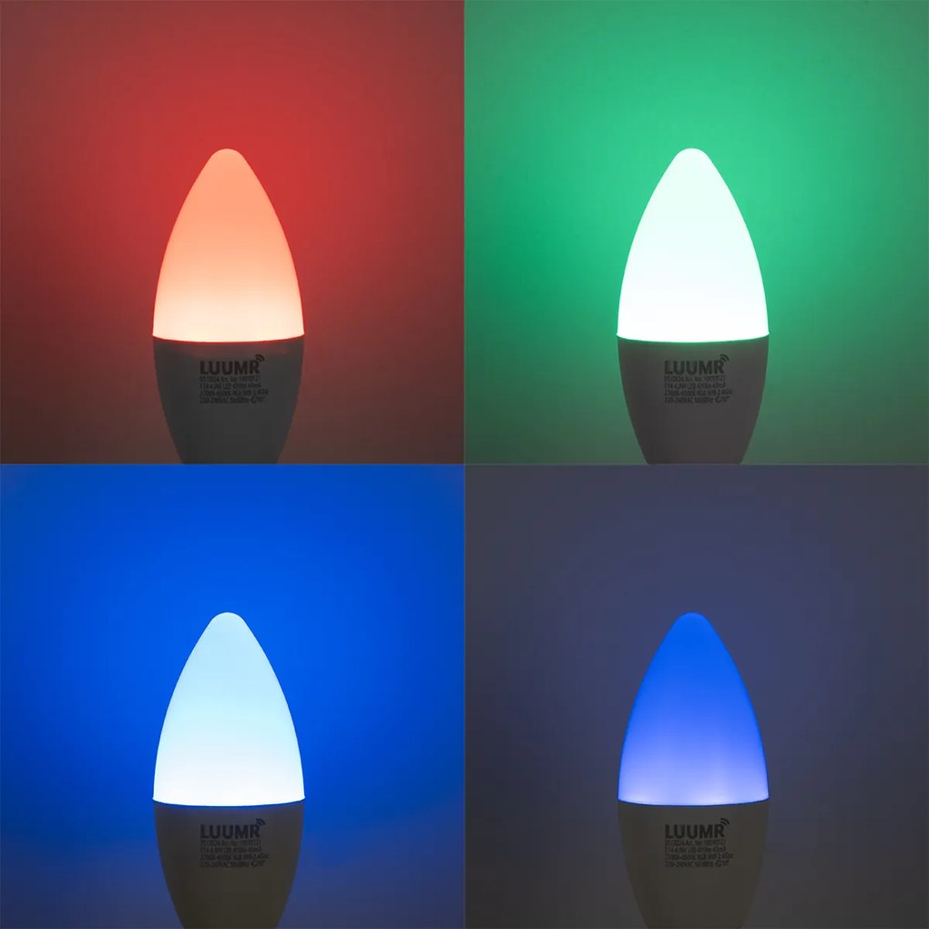 5 darabos Smart E14 LED izzókészlet C37 Opál RGBW 4,9W 470 lm 2700-6500K