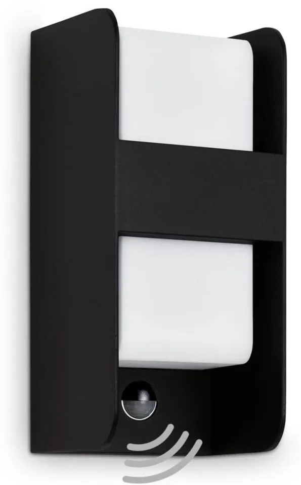Telefunken 321105TF-Érzékelős kültéri fali lámpa 1xE27/12W/230V IP44 fekete