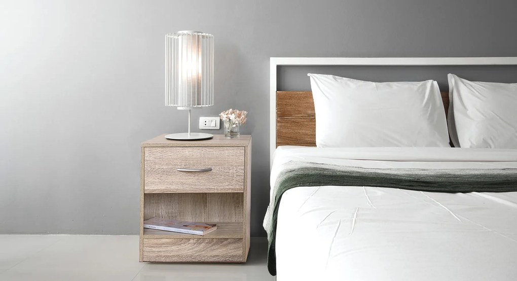 Casaria® Kiel éjjeliszekrény 41x39x28 cm - tölgy