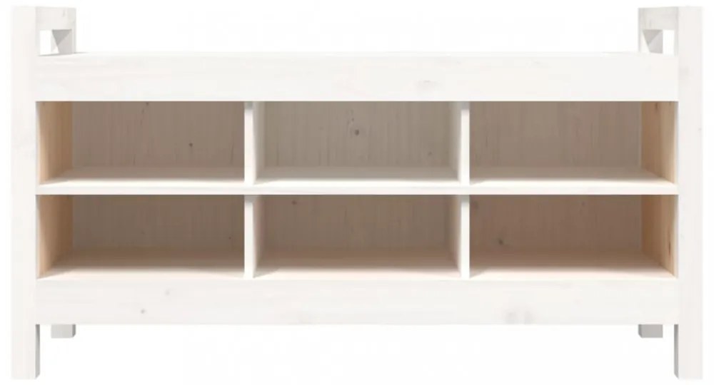 fehér tömör fenyőfa előszoba pad 110 x 40 x 60 cm