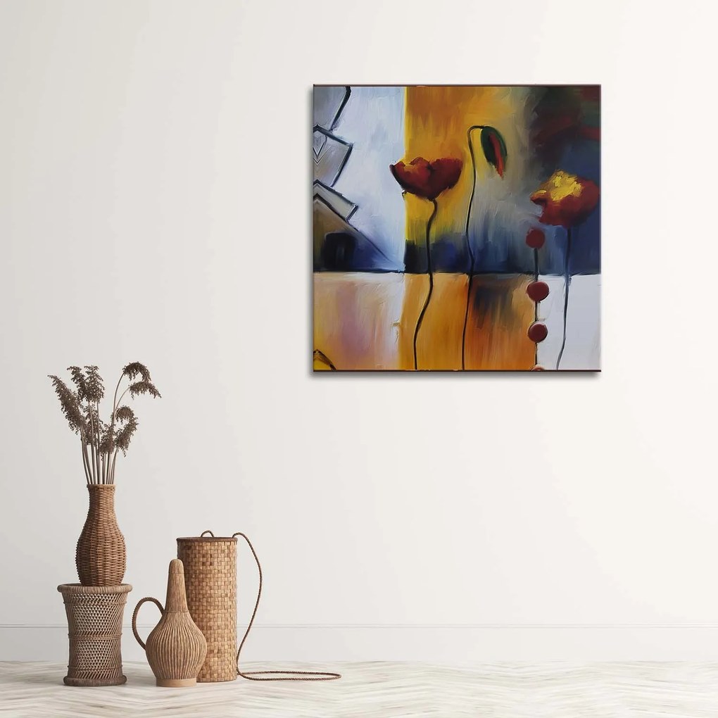 Gario Vászonkép Két pipacs és egy bimbó Méret: 40 x 40 cm