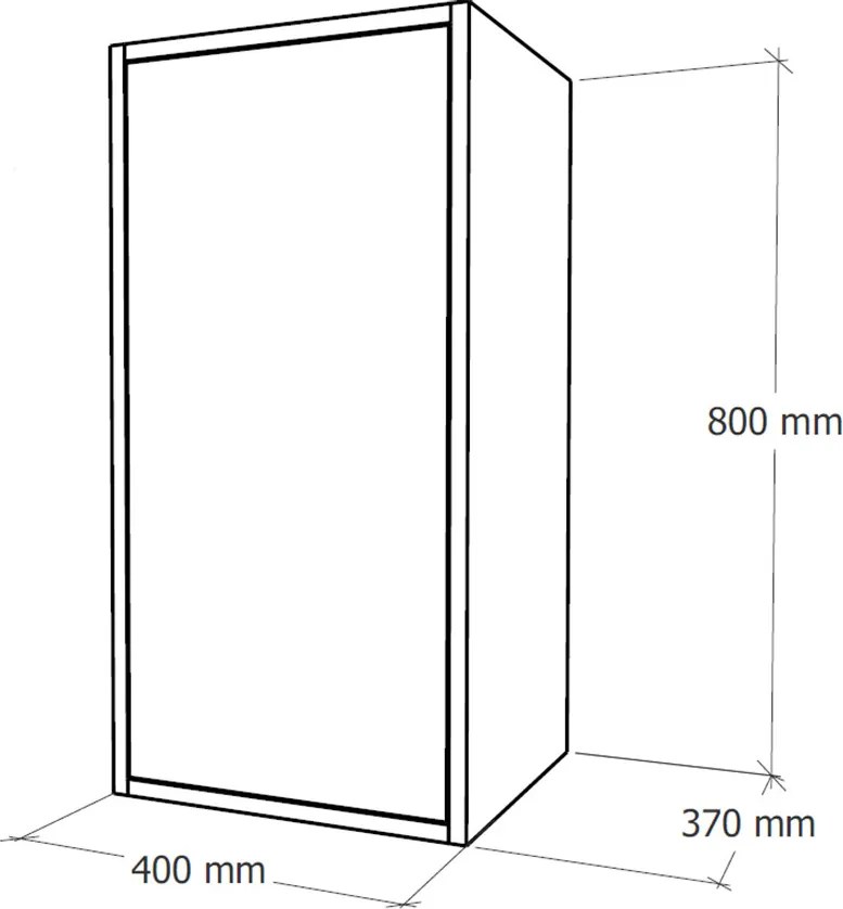 Boxie 1 ajtós fali szekrény 80x40x37 cm antracit