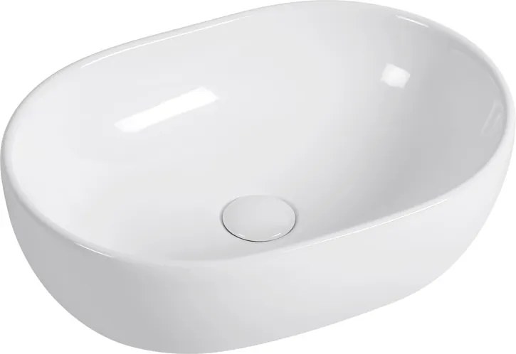Erga Della, pultra szerelhető mosdó 475x340x140 mm, fényes fehér, ERG-V03-DELLA48-WH