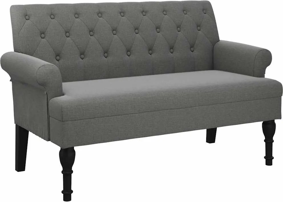 vidaXL sötétszürke szövetpad háttámlával 120 x 62 x 75,5 cm