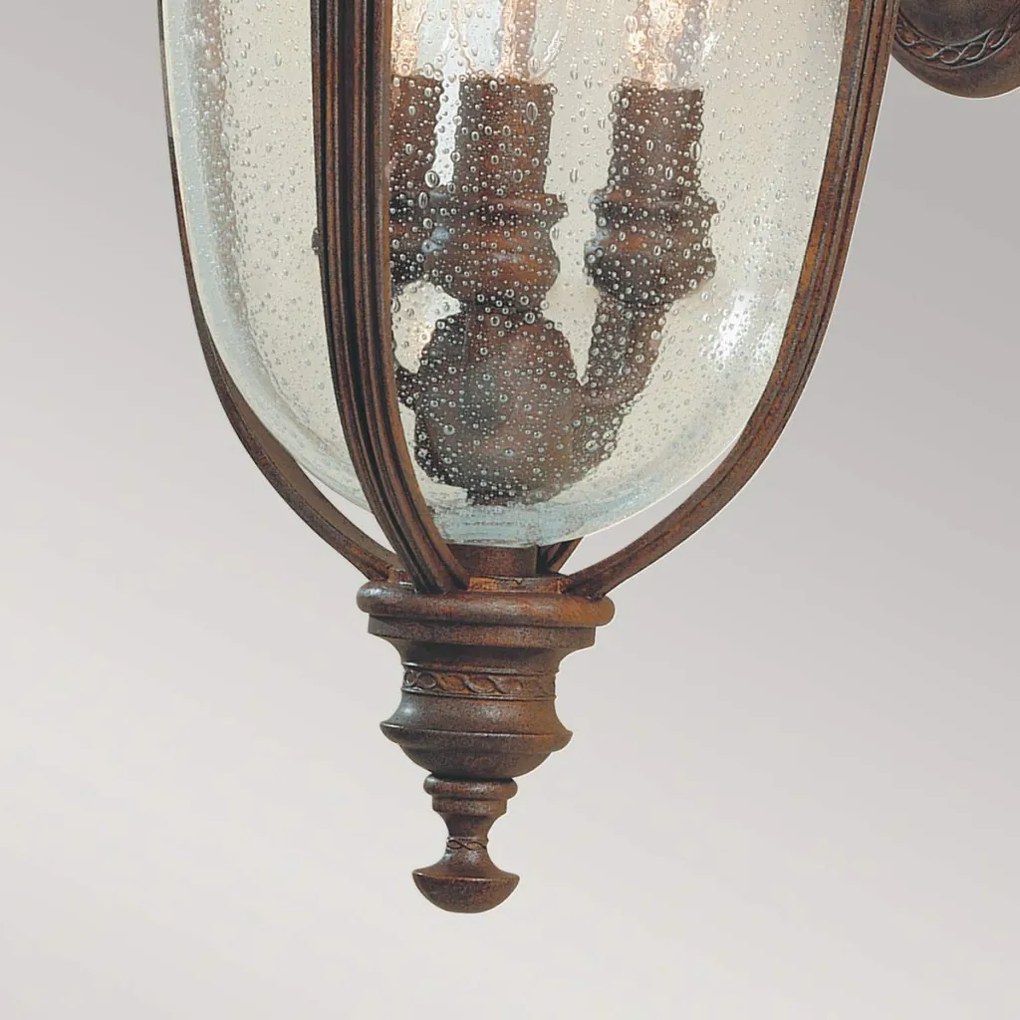 ELSTEAD FE-EB2-M-BRB ENGLISH BRIDLE Klasszikus Kültéri Fali Lámpa Antik Bronz, Átlátszó E14 IP44