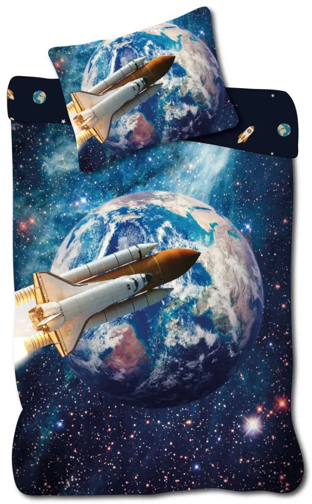 Űrhajós Galactic Explorer ágyneműhuzat 140×200cm, 70×90 cm