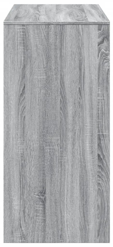 szürke sonoma színű szerelt fa bárasztal 102 x 50 x 103,5 cm
