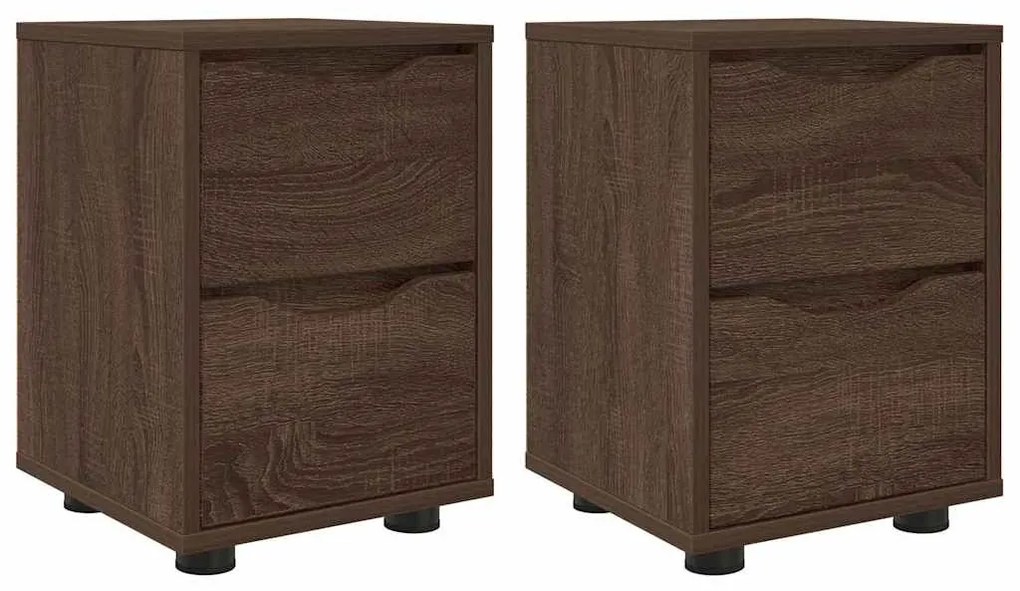 Éjjeliszekrények 2 pcs Barna Tölgy 30,5 x 30 x 43 cm Faanyag