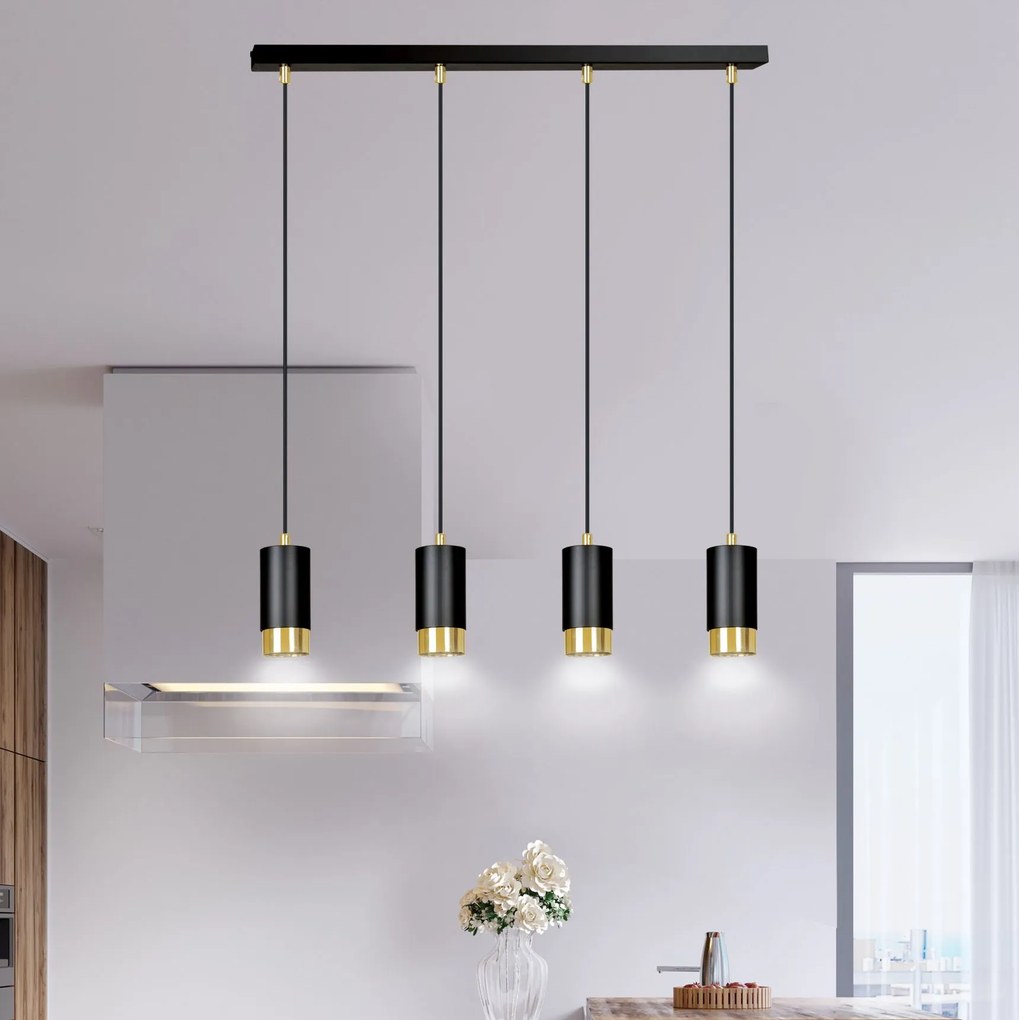 Emibig modern függeszték fumiko fekete arany emi817/4