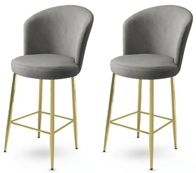 Alte Grey and Gold bárszék szett, 2 db, 2 db