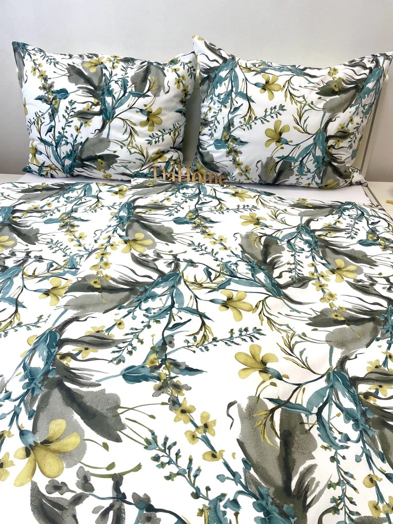 Pamut lepedők Tatiana fehér TiaHome - 1x Párna 90x70cm, 1x Paplan 140x200cm