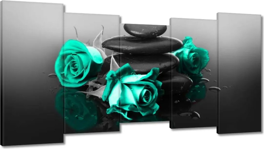 Vászonkép 150x80 Menta rózsa Spa Wellness