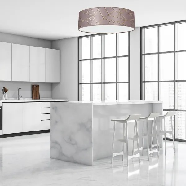 Mennyezeti lámpa ZIGGY 3xE27/60W/230V rózsaszín/arany