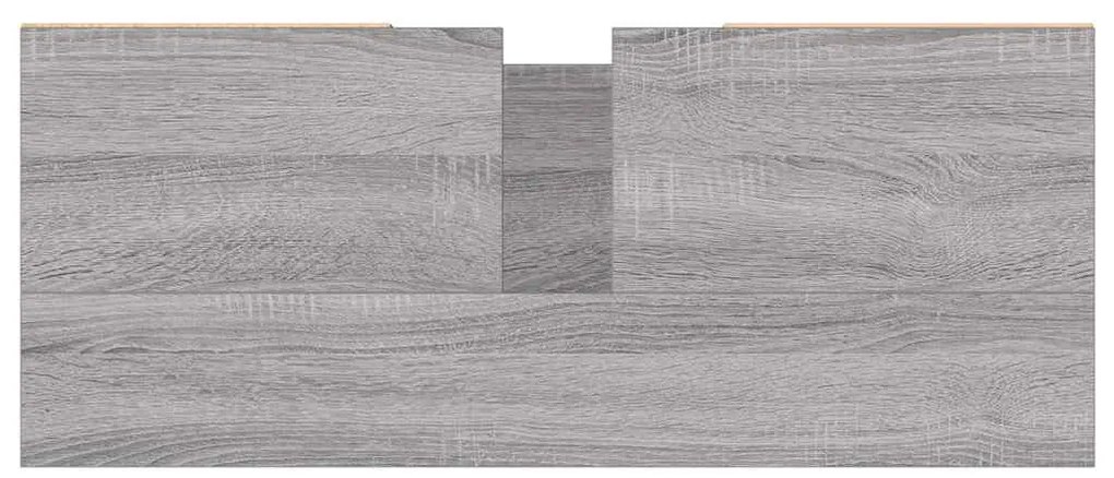 szürke sonoma színű szerelt fa mosdószekrény 80 x 33 x 60 cm
