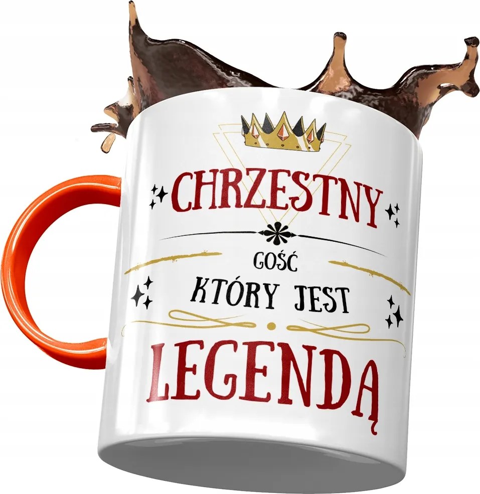 Narancssárga Bögre Keresztelőre Születésnapra Nyomtatott Fotóval