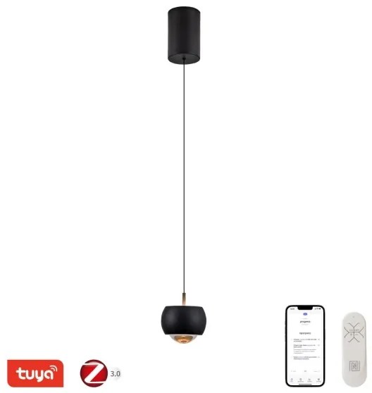 Immax NEO 07219L - LED dimmelhető DORMINE csillár 6W/230V matt fekete Tuya +DO