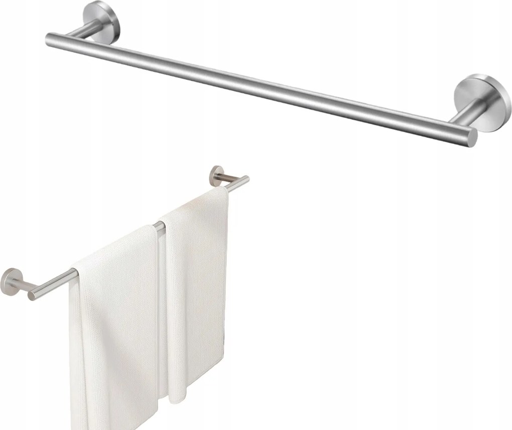 Törölközőtartó Rúd Fali Tartó 60 cm Rúd Akasztó Erős