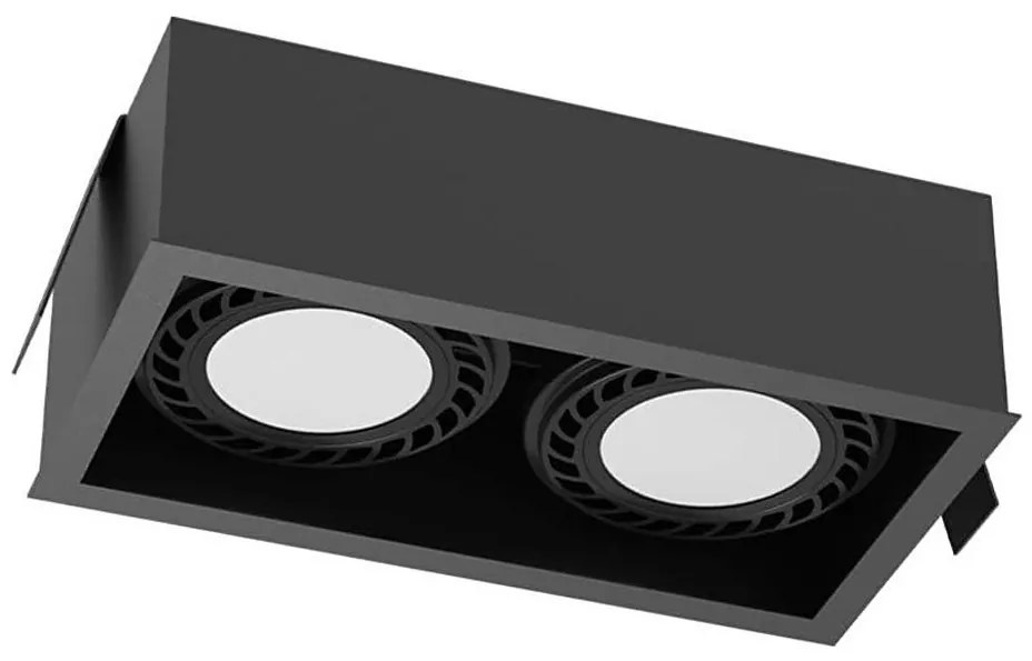 Brosline 3274 - CAGE süllyesztett mennyezeti lámpatest 2xGU10/18W/230V fekete