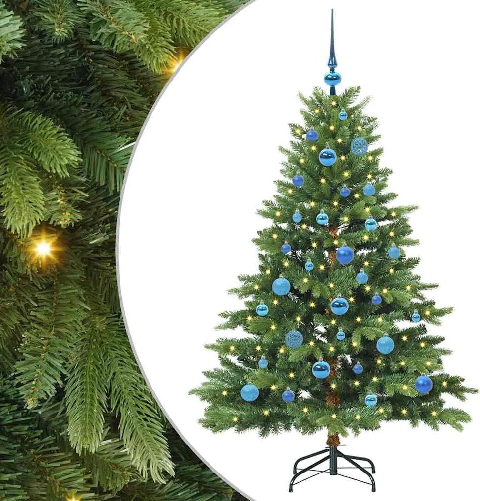 vidaXL Mű karácsonyfa 150 LED-del állvánnyal Zöld 150 cm PE és PVC