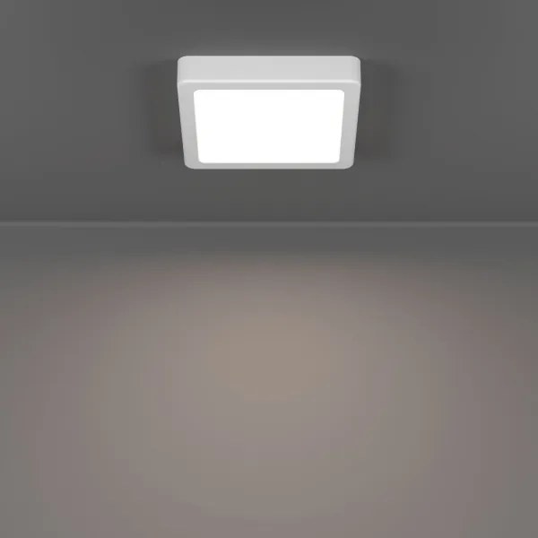 Eglo 901335 - FUEVA fürdőszobai mennyezeti LED lámpa, 7 W, 230 V, 15x15 cm, IP44, fehér