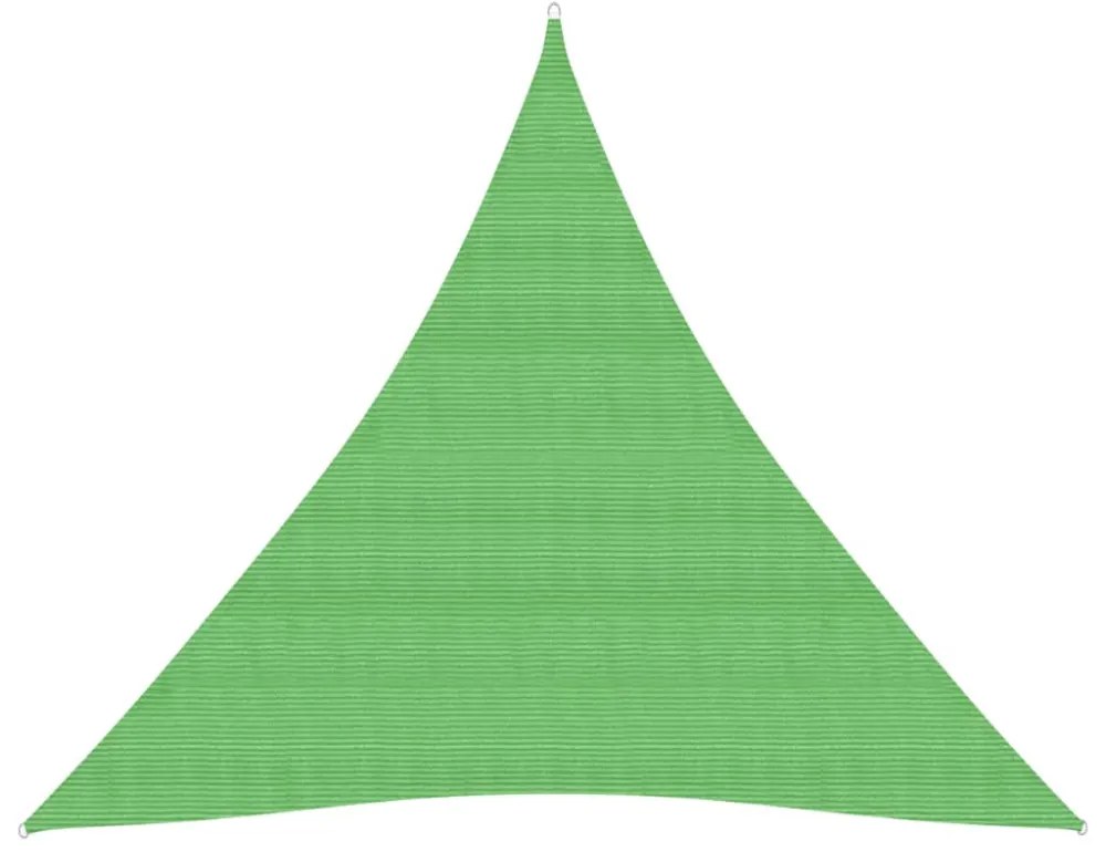 világoszöld HDPE napvitorla 160 g/m² 4 x 4 x 4 m