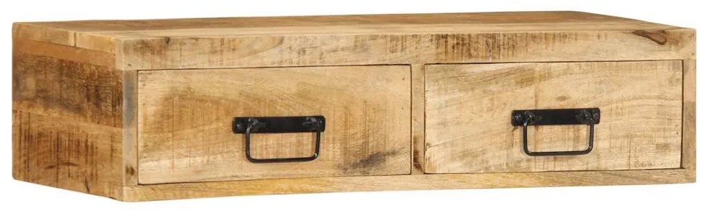 tömör nyers mangófa falra szerelhető TV-szekrény 80x30x19 cm