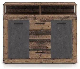 RUNA komód sötétbarna/antracit