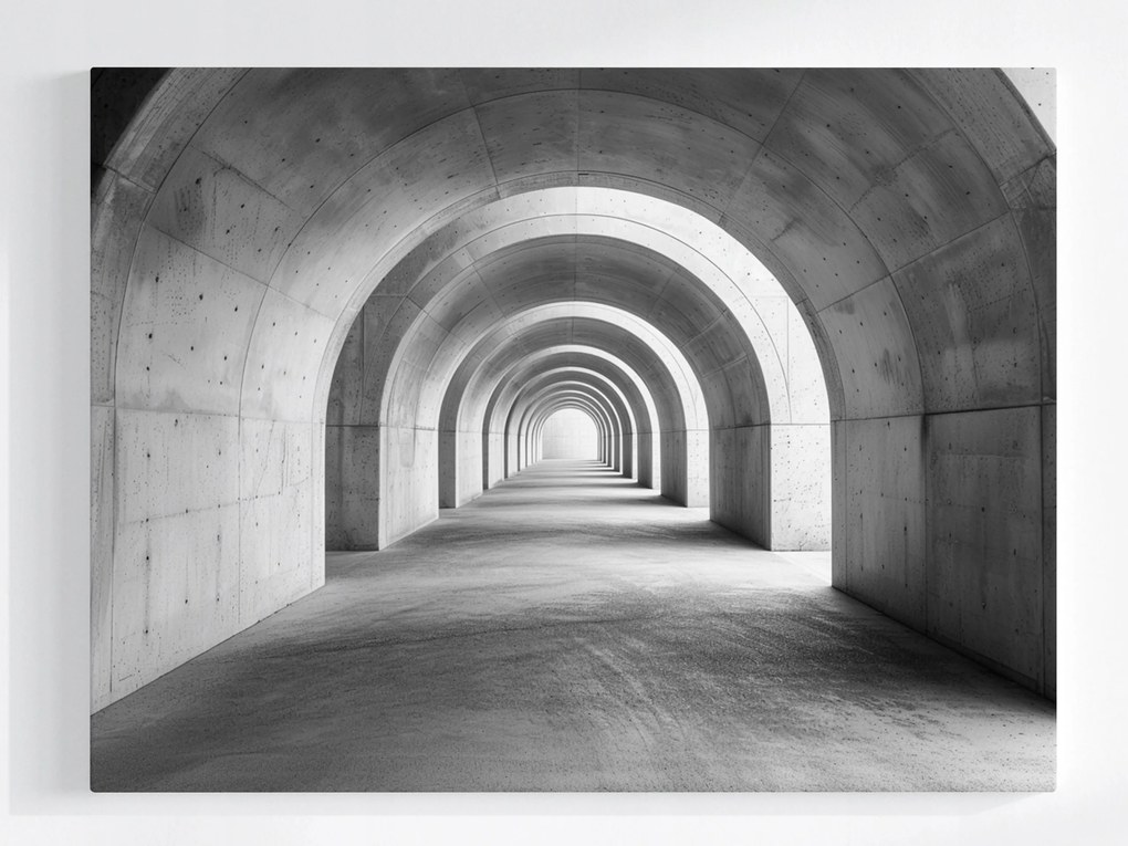 Vászonkép Canvas Építészet Város Alagút Folyosó Beton 80x60