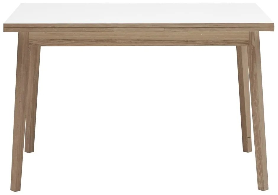 Single kihúzható étkezőasztal fehér asztallappal, 120 x 80 cm - Hammel