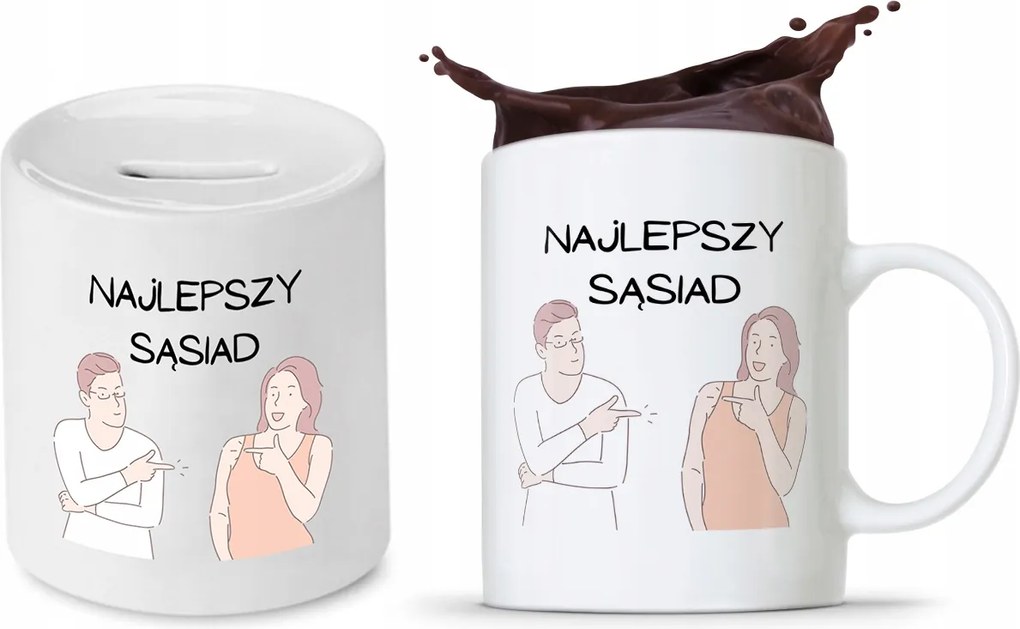 Szomszéd Szett Szomszéd Bögre Persely fényképes nyomtatással