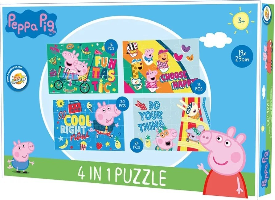 Peppa malac puzzle cool 4 az 1-ben