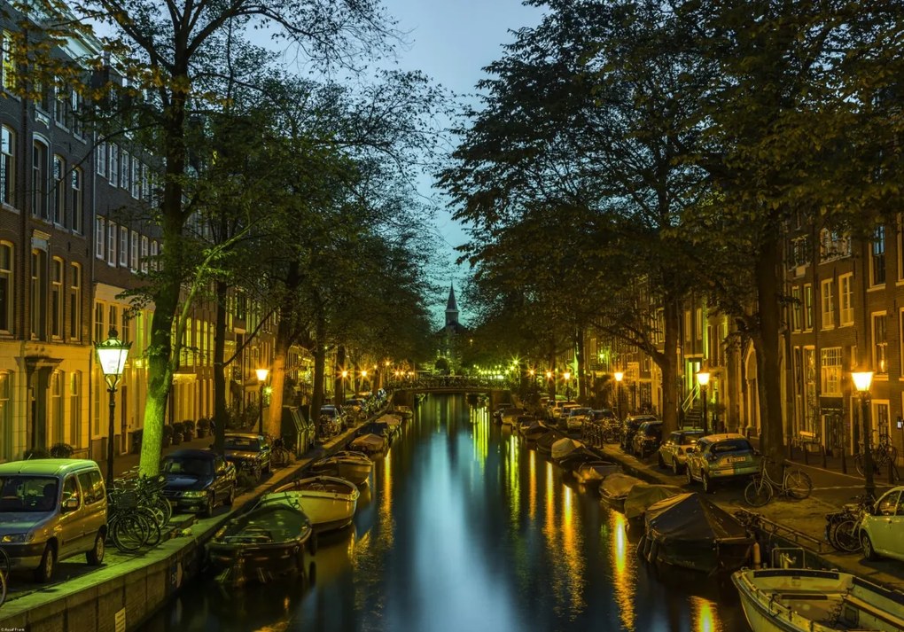 Poszter 66,5x46,5cm Csatorna Amszterdam városon keresztül 2, Assaf Frank