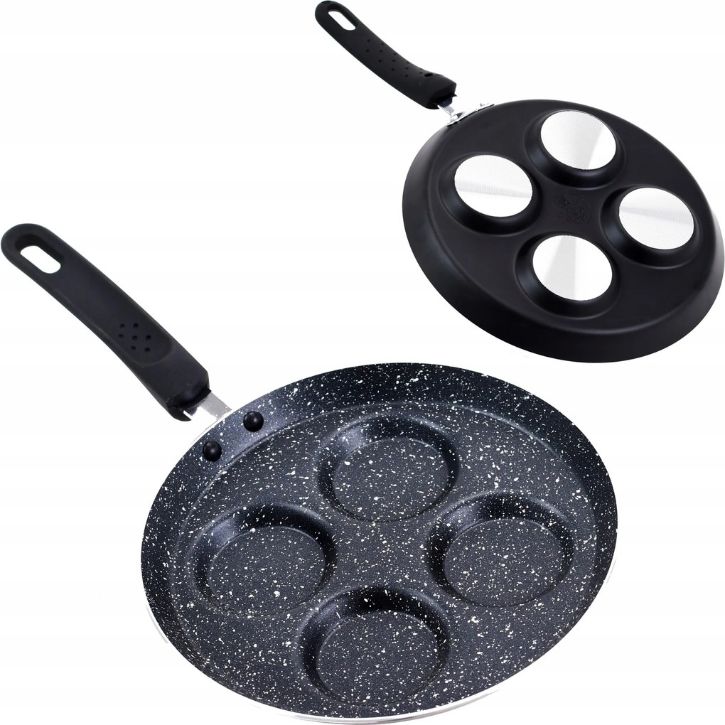 Tojás- és palacsintasütő serpenyő Kinghoff 24 cm non-stick (tapadásmentes)