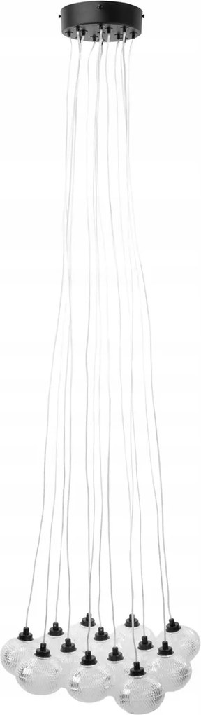 Függő Mennyezeti Lámpa Kristály Fekete 13xG9 Étkező Nappali Toolight