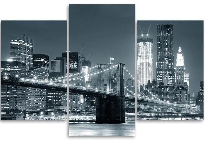 Gario Vászonkép New York éjszaka - 3 részes Méret: 120 x 80 cm