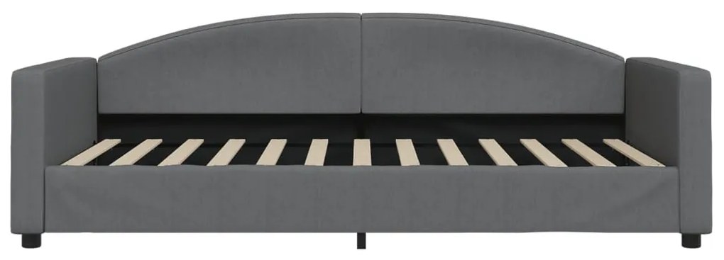 sötétszürke kihúzható szövet heverő fiókkal 100 x 200 cm