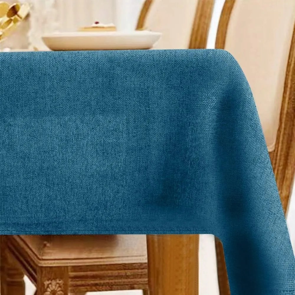 Abrosz asztalra anyag kék mosható téglalap alakú 110x140 cm