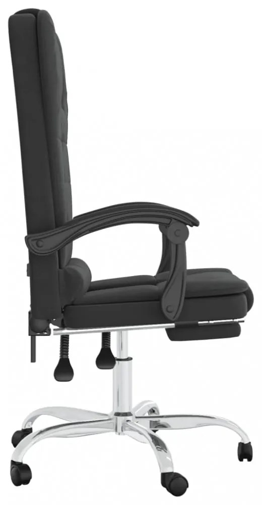 vidaXL fekete műbőr dönthető irodai masszázsszék