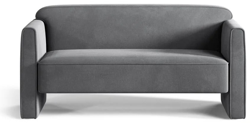 Szürke bársony kanapé 140 cm Abby – Micadoni