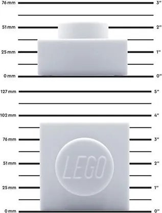 Éjszakai fény, LEGO Iconic 1x1 plate, fehér (LLGLLP50)