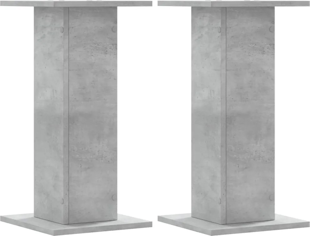 vidaXL 2 db betonszürke szerelt fa hangszóróállvány 30 x 30 x 60 cm